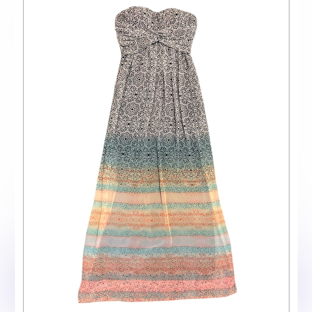 NWT Jessica Simpson Silver Green Strapless Sundress